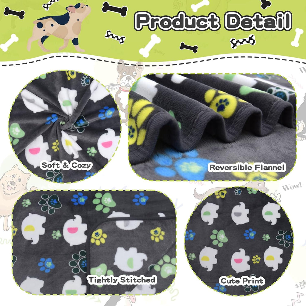 Rezutan Dog Blanket for Medium Dogs 3 Pack Premium Soft Puppy & Cat