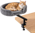 Desk Cat Bed Adjustable 360° Rotating Clamp-On Cat Perch Holds Up to 44 Lbs