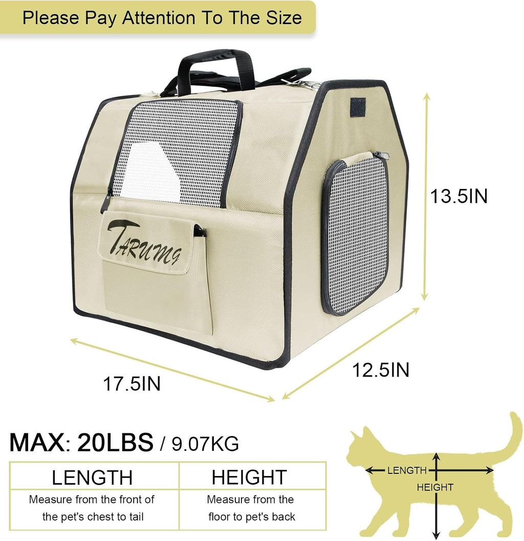 Soft‑Sided Pet Carrier, for Large Cats Small Dogs Puppies Up to 19 lbs