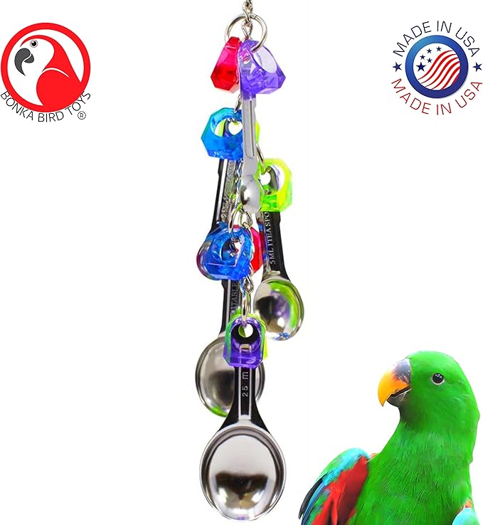 Bonka Bird Toys 1969 Spoon Delight Medium Large Parrot Bird Toy African Grey - Image 2