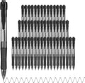 deegtran Pens Bulk, 50 Pack No Bleed Black Ink Click Pens with Soft Grip, Wholesale Retractable Ballpoint Pens for Office School, Medium Point Smooth 1.0MM