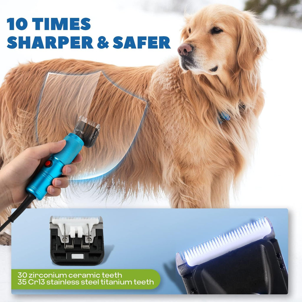 Pet Grooming Clippers 200W, Stepless Speed Control & Low Noise<50db