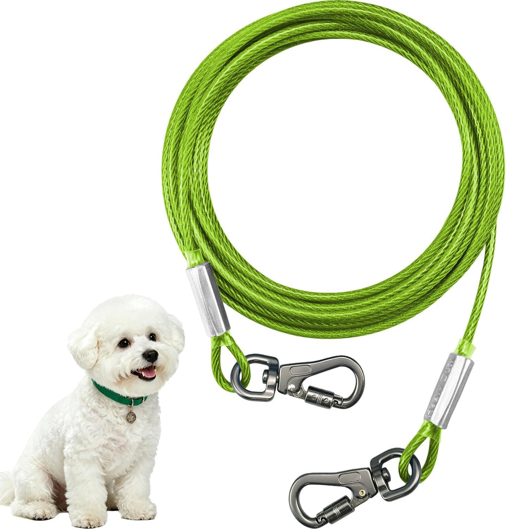 Dog Tie Out Cable -Dog Runner Cable for Dogs up to 90lbs (Pink, 45lbs/50ft)