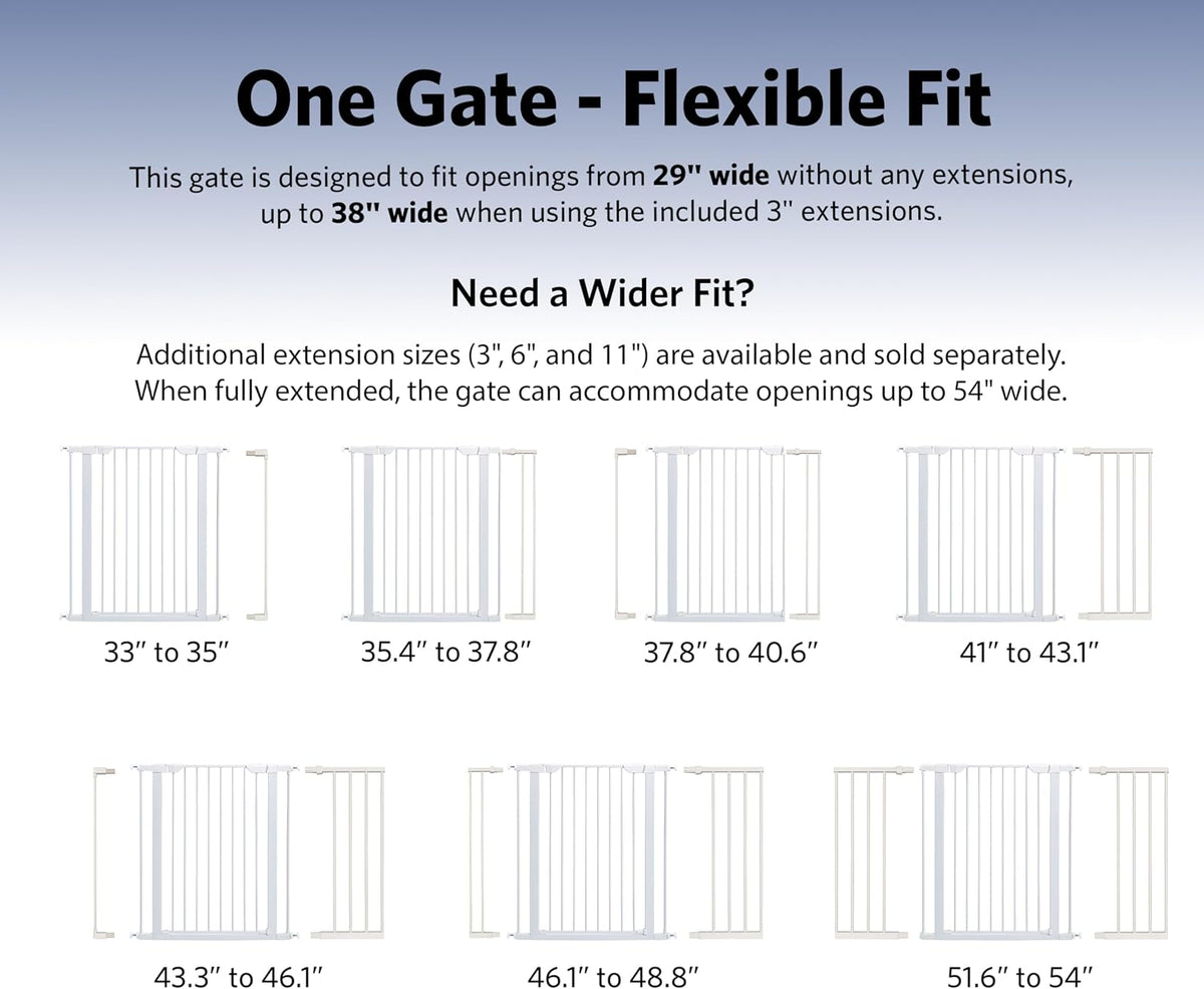 Midwest Homes 39-Inch Walk-Thru Steel Dog Gate, Expands to 38"