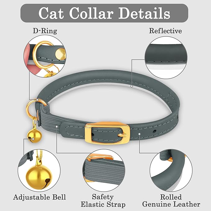 OOPSDOGGY Rolled Leather Cat Collar - Image 4