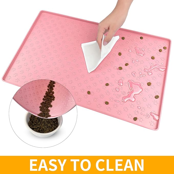Ptlom Pet Placemat for Dog and Cat, Mat for Prevent Food and Water Overflow - Image 7
