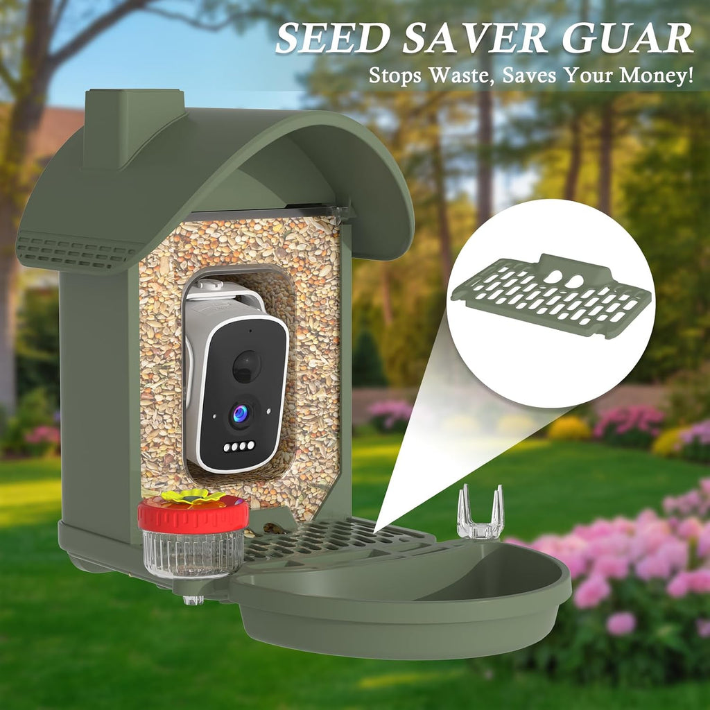 3K Smart Bird Feeder with Camera, AI Bird Recognition & Instant Alerts
