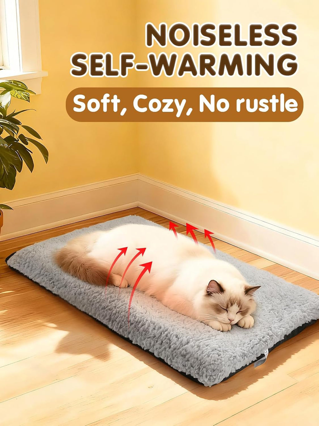 Alphatool 1.6'' Thick Self-Warming Cat Bed, 15.7 x 23.6in