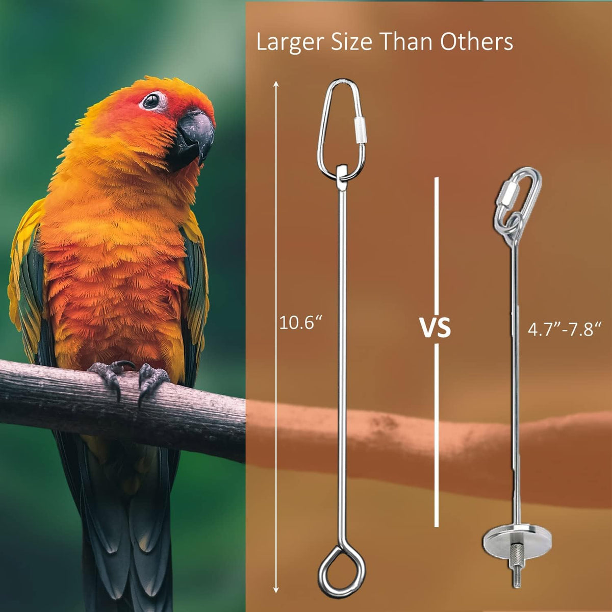 Bird Cage Food Holder Parrot Fruit Vegetable Skewer Bird Cage Feeder, 3Pack