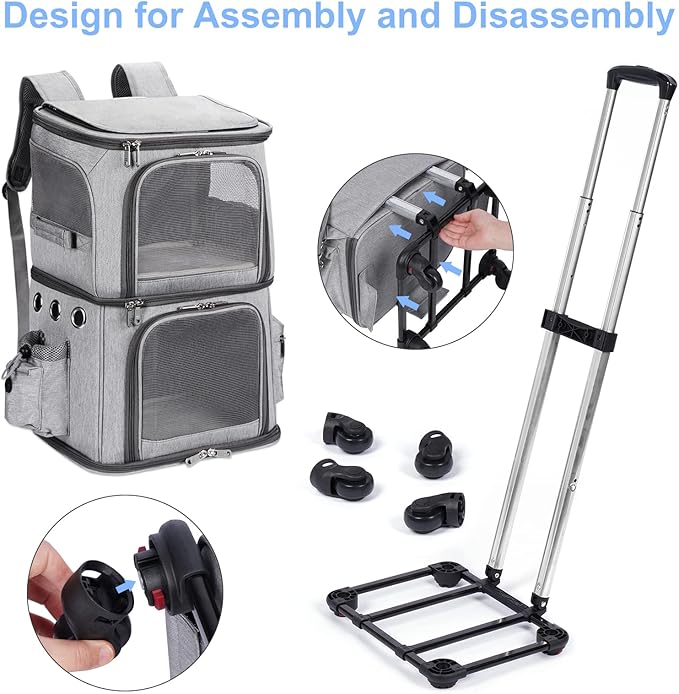 Extra Large Double-Compartment Pet Carrier Backpack - Image 5