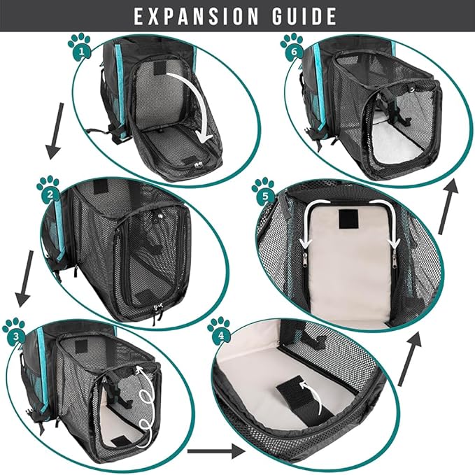 PetAmi Dog Cat Backpack Carrier, Expandable Pet Carrier Backpack - Image 3