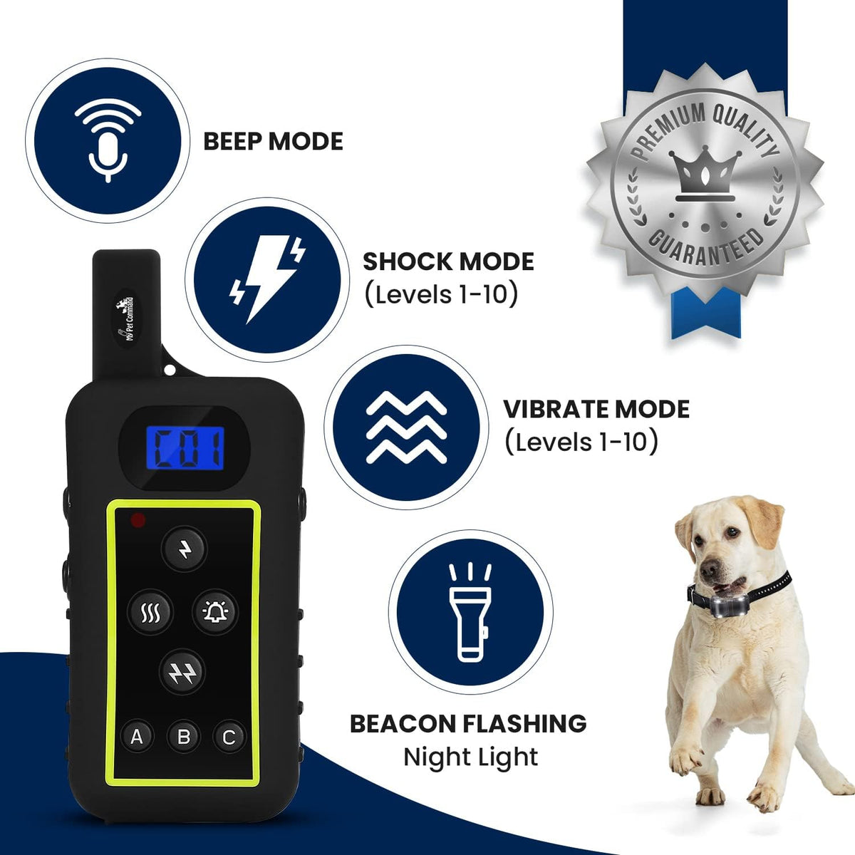 My Pet Command 1.25 Mile(6600 Ft) Long Range Dog Training Collar,1 Collar