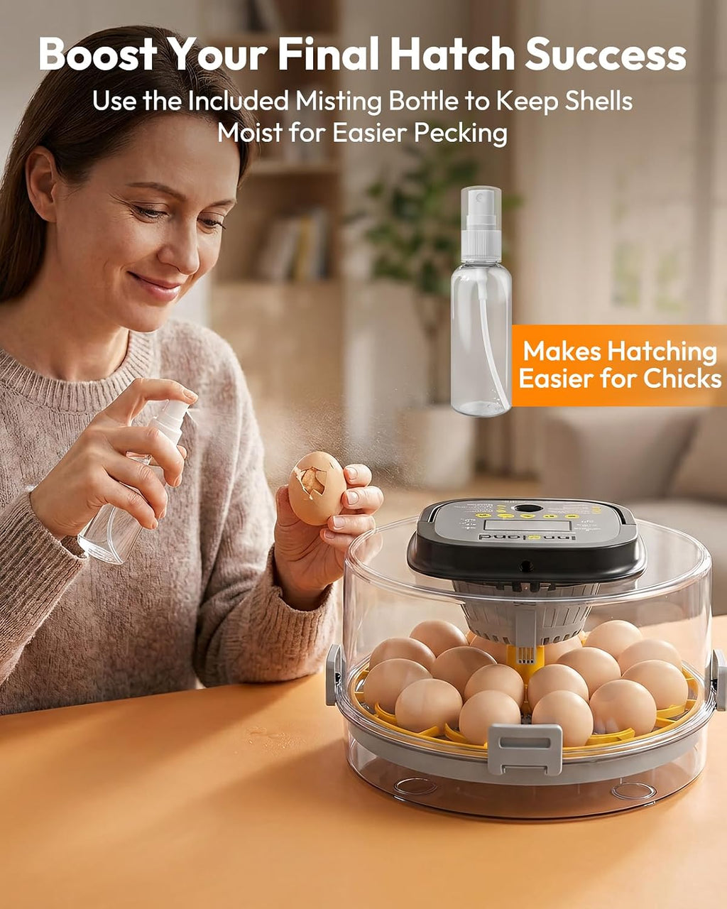 18 Egg Incubator for Hatching Eggs with Humidity & Temperature Control