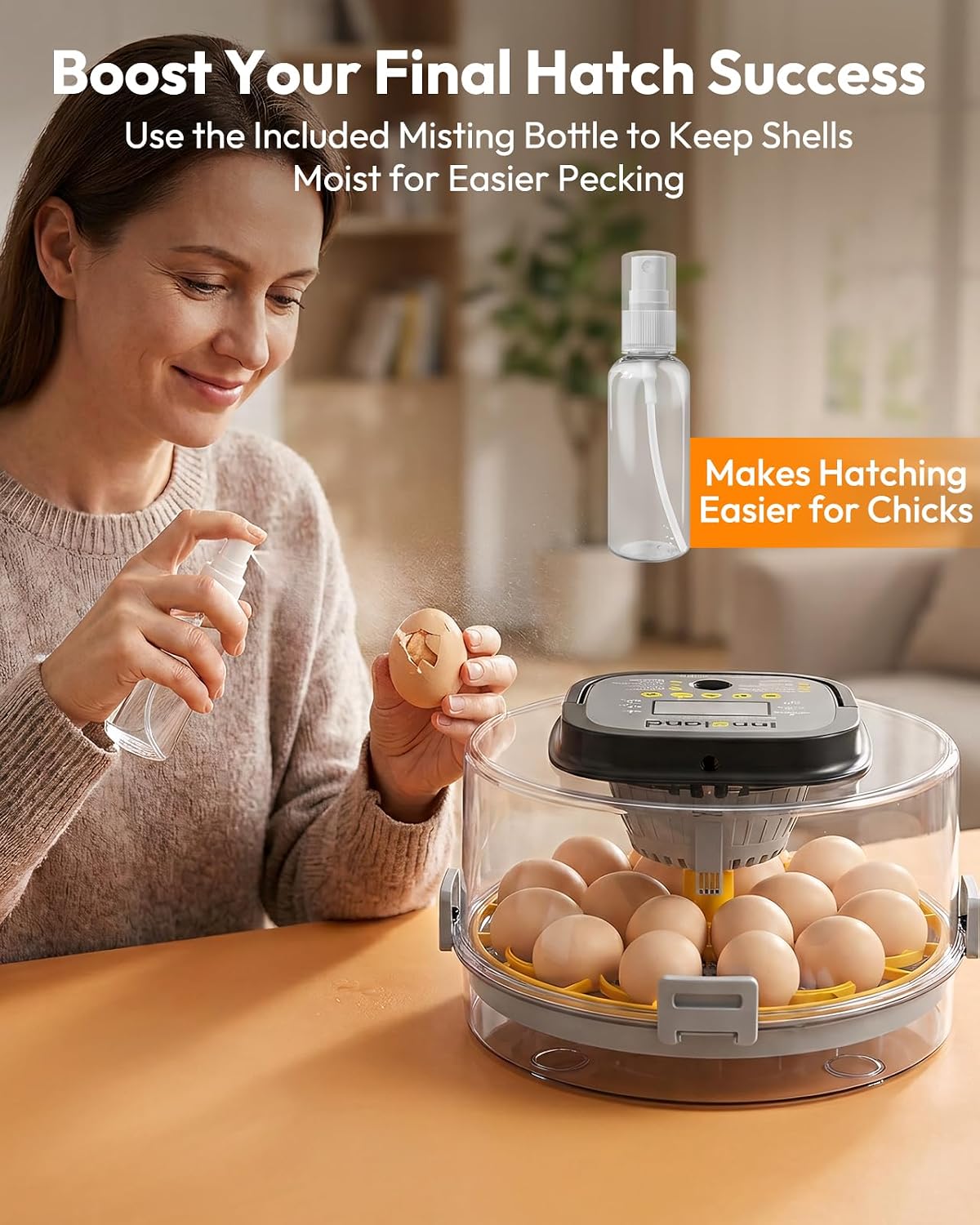 18 Egg Incubator for Hatching Eggs with Humidity & Temperature Control