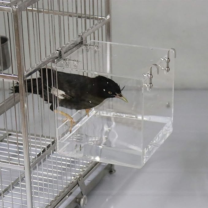 Bird Bath Cage, Cleaning Pet Supplies Cockatiel Bird Bathtub - Image 5