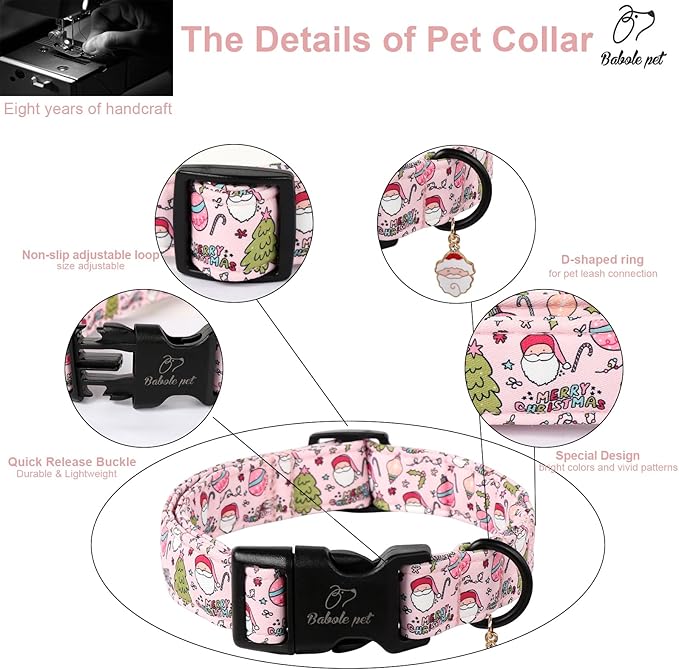 Christmas Dog Collar for Medium Dogs - Image 4