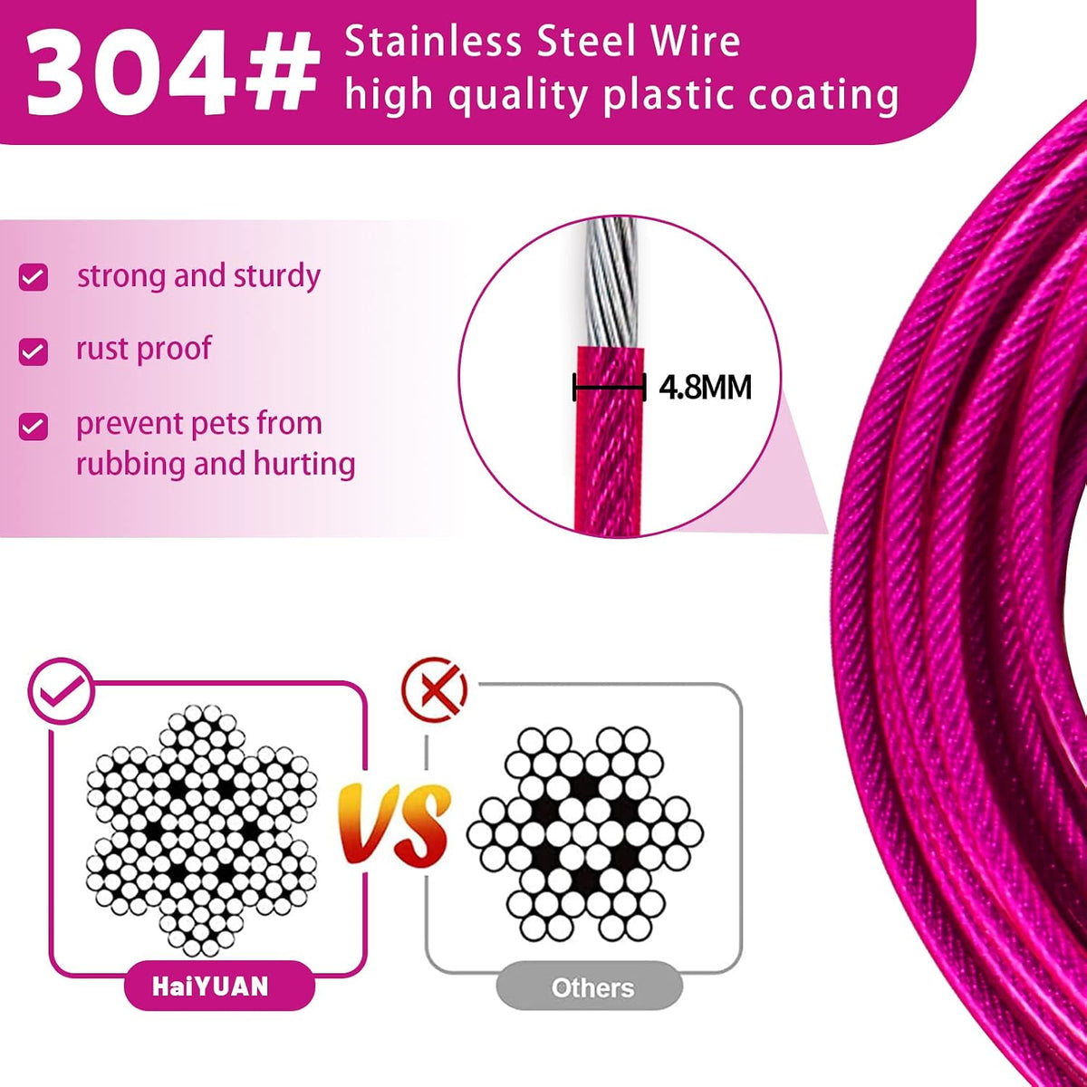 Dog Tie Out Cable, Dog Runner Cable