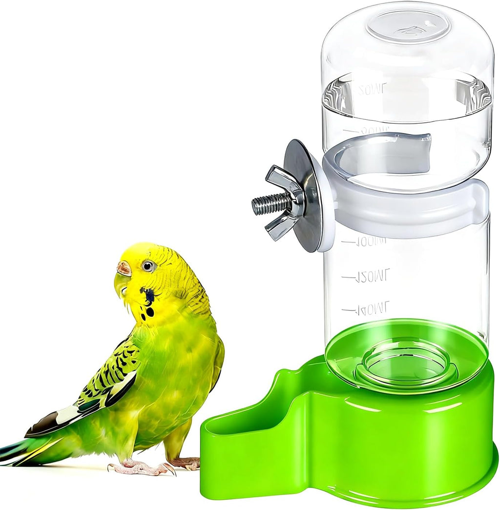 2 Pack Automatic Bird Cage Water Dispenser, 4.73 oz Parakeet Water Feeder
