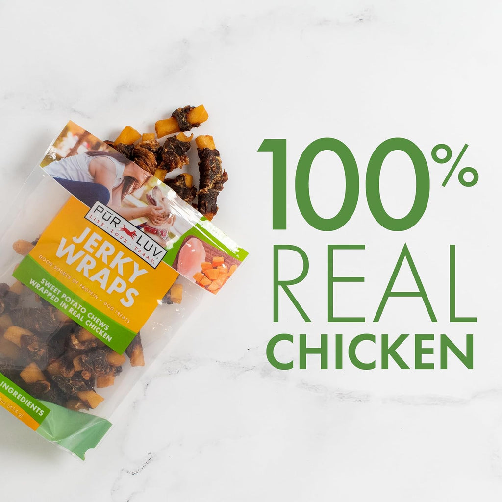 Pur Luv Chicken Wrapped Sweet Potato Dog Treats,16 Oz