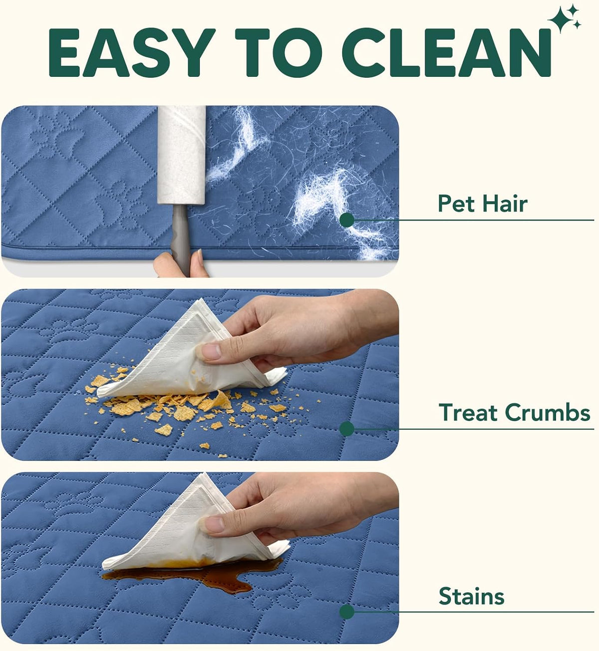 PAWFINITY Waterproof Bed Cover for Dogs, Pet Blanket for Mattress Washable