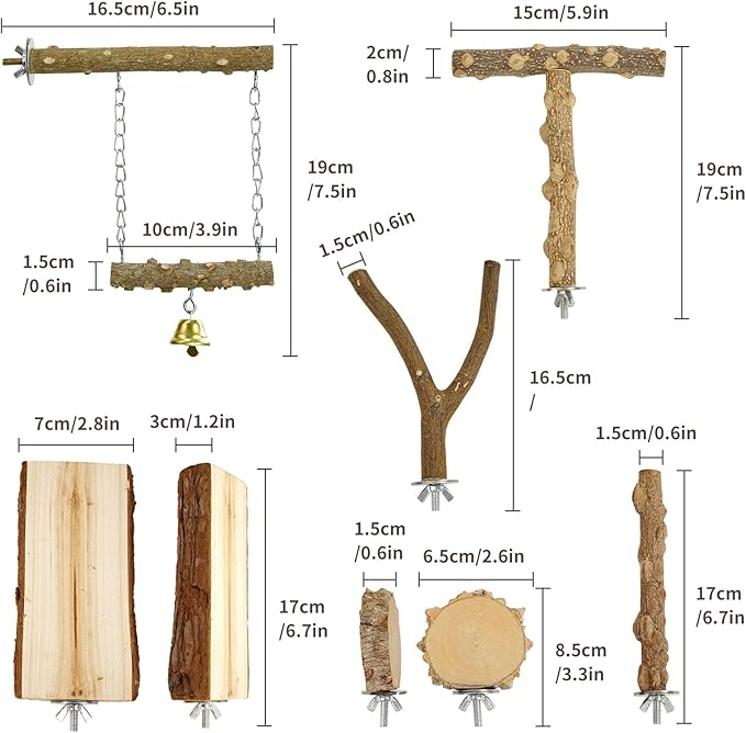 Bird Perches, Bird Perch Chewing Stick Cage Accessories Parrot Climbing - Image 2