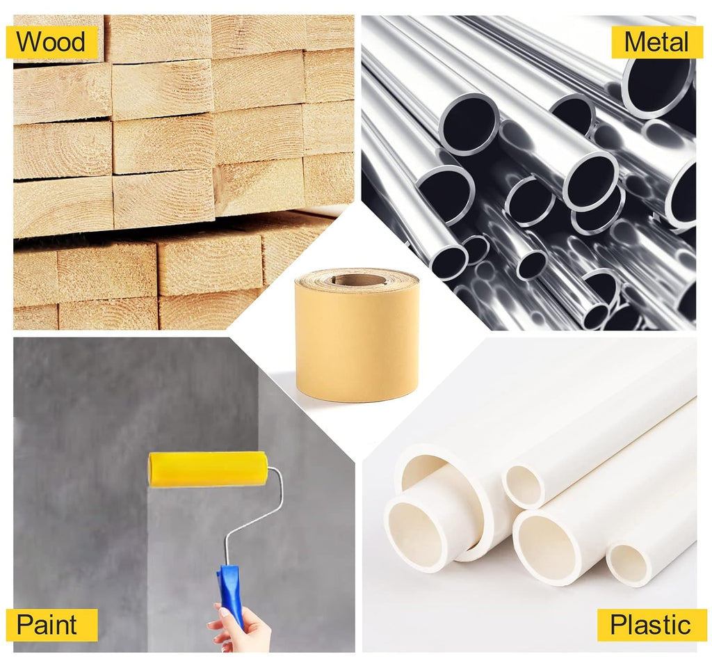 S SATC 400 Grit PSA Longboard Sandpaper 20 Yard Long Continuous Roll, 2-3/4" Wide Self Adhesive Stickyback Sanding Sheets for Automotive, Hand Sanding Blocks,Woodworking, Metal, Plastic