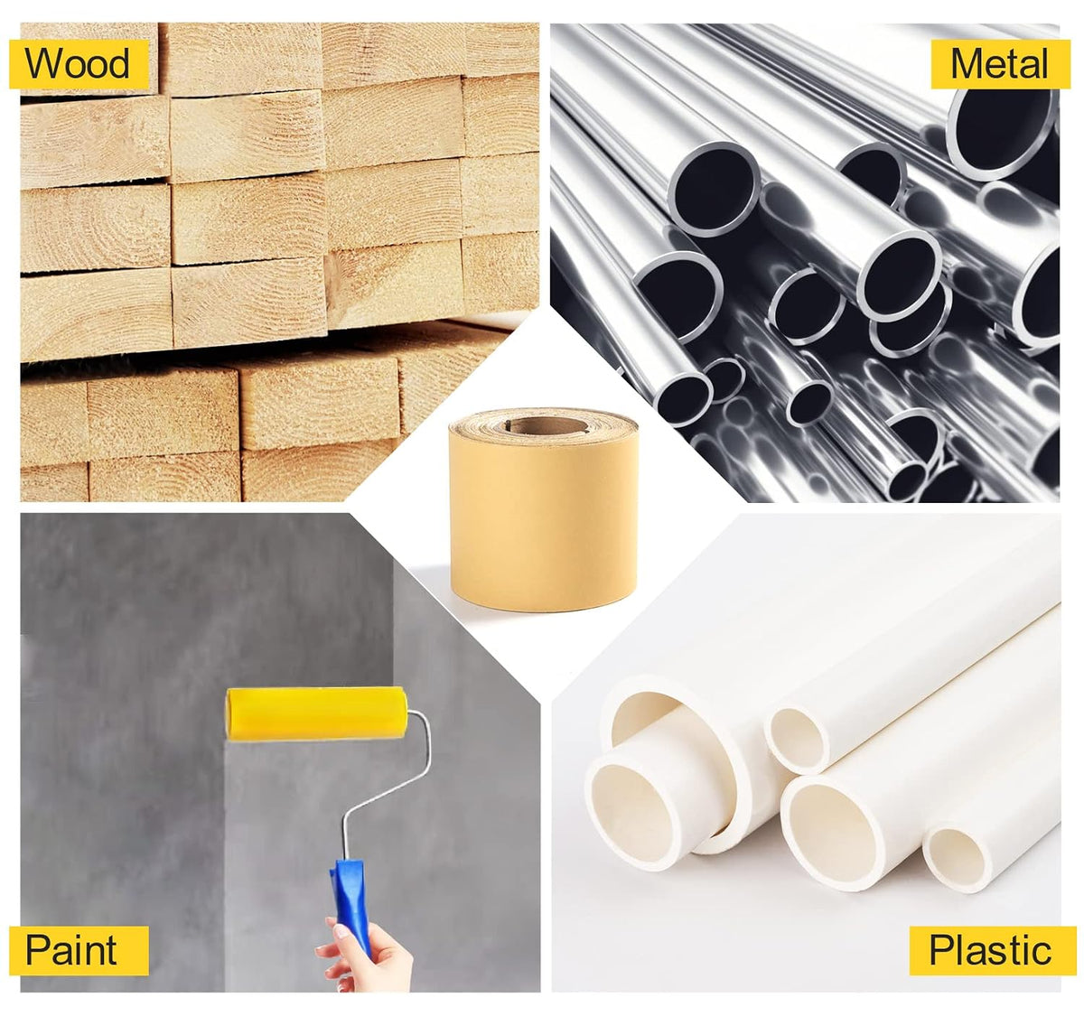 S SATC 400 Grit PSA Longboard Sandpaper 20 Yard Long Continuous Roll, 2-3/4" Wide Self Adhesive Stickyback Sanding Sheets for Automotive, Hand Sanding Blocks,Woodworking, Metal, Plastic