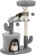 33 Inch Small Cat Tree Tower, Cat Tree by Aidoly