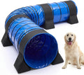 24 in x 20 ft PVC Dog Agility Tunnel with Sandbags Blue