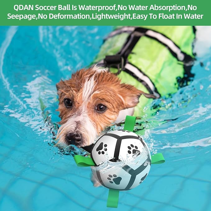QDAN Dog Toys Soccer Ball with Straps, Interactive Toys - Image 5