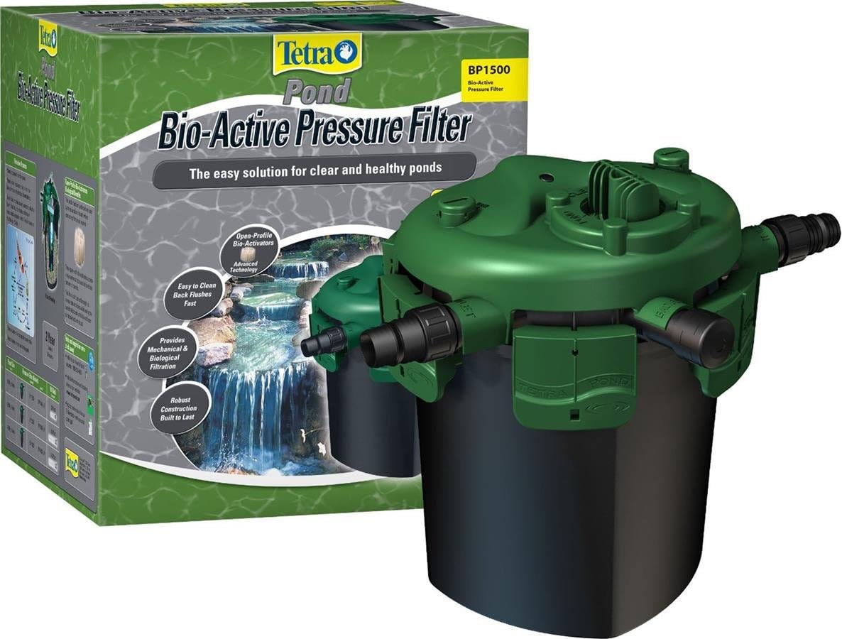 Tetra Pond Bio-Active Pressure Filter, for Ponds Up to 1500 Gallons