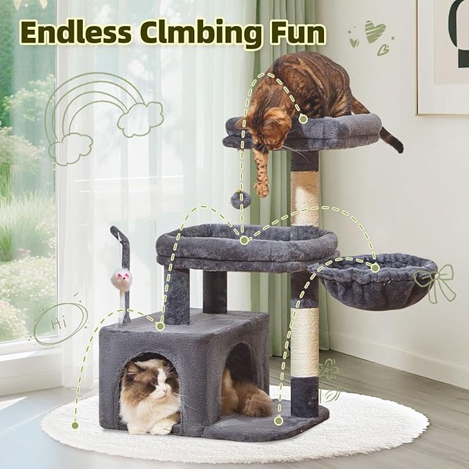 Taoqimiao MS043G Cat Tree, 32.2-Inch Cat Tower - Image 7