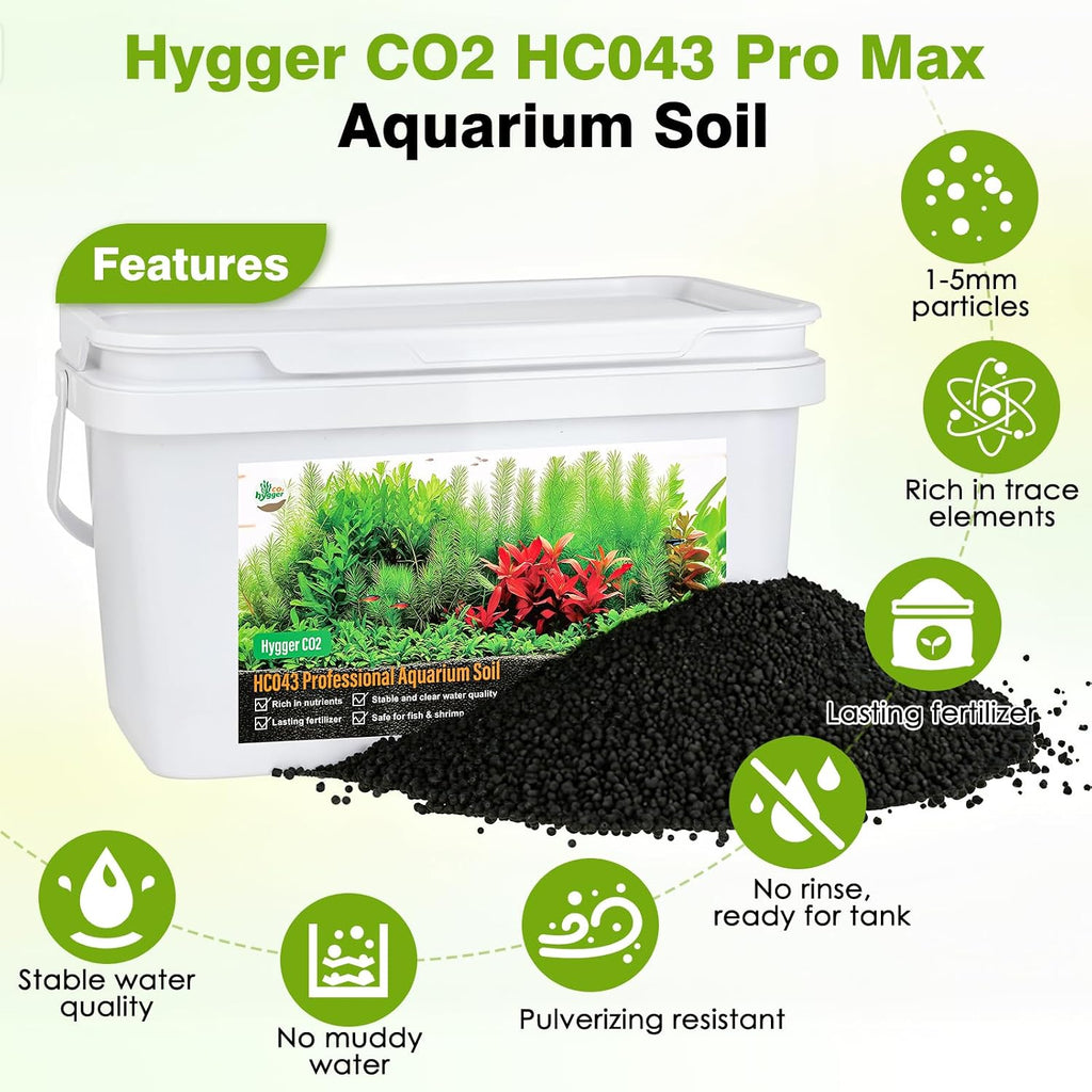 Premium Upgraded Aquarium Soil, 1-5mm Nutrient-Rich Water Grass Mud for Planted Tanks, Dust-Free & No Rinse, Safe for Fish & Shrimp (6.6 Pounds)