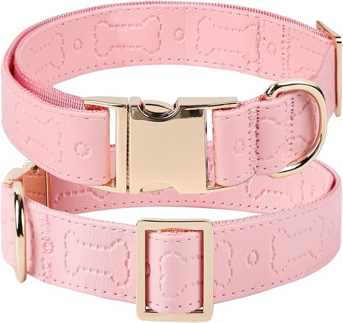 TDTOK Stylish Leather Dog Collar, Comfortable Soft PU Leather Dog Collars by Getthegoodstuff