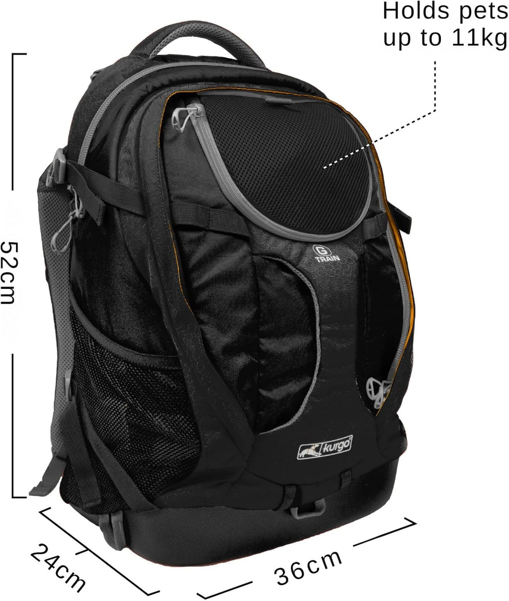 Kurgo G-Train Pet Carrier Backpack, Black