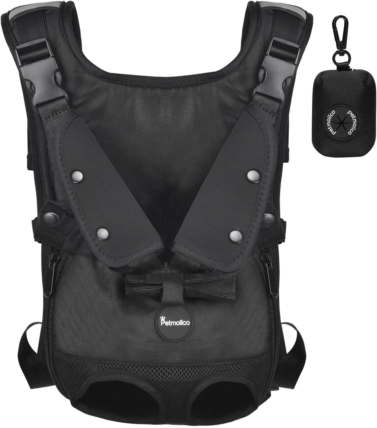 Petmolico Dog Carrier Backpack, Adjustbale Dog Front Backpack Legs Out Puppy Backpack for Small Medium Dogs Travelling Hiking Shopping, Peony Medium