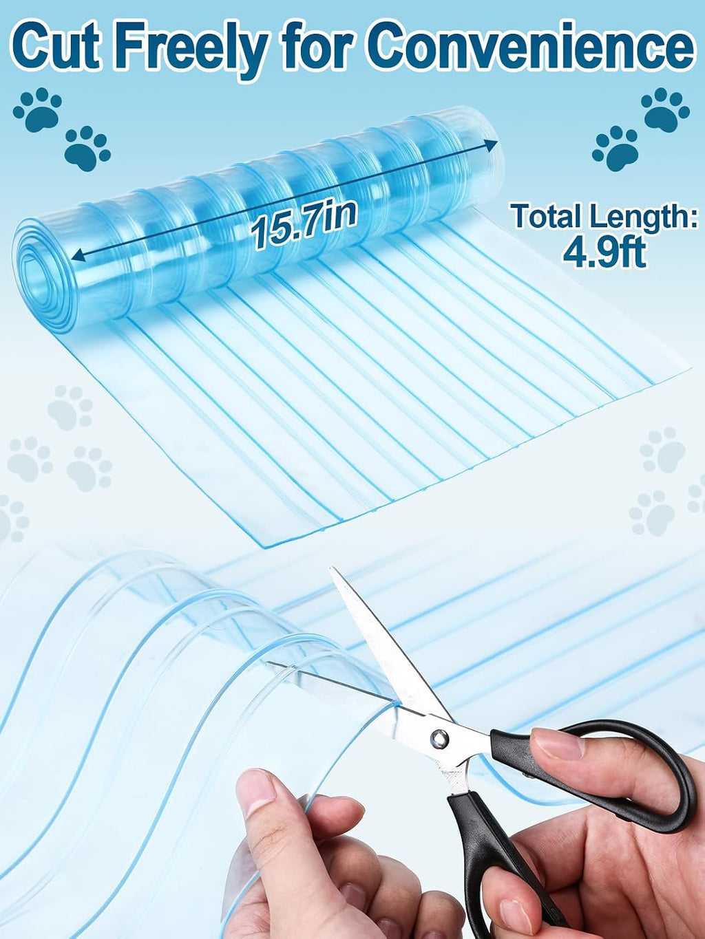 15.7in x 4.9ft Dog Door Replacement Flaps