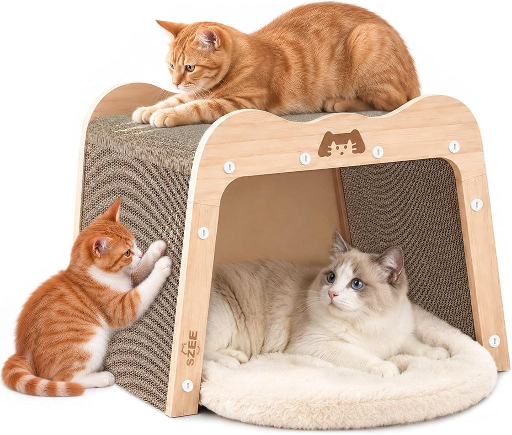 SZEE 2 Pack Cat Scratcher Pads Replacement Set for MZH09 Cat Scratch House