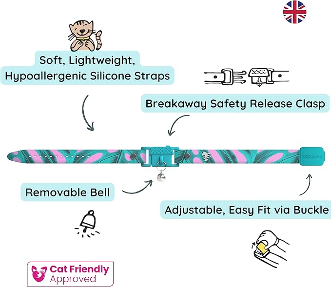 Kittyrama Botanicals Monstera Kitten Collar. Award Winning. Hypoallergenic - Image 3