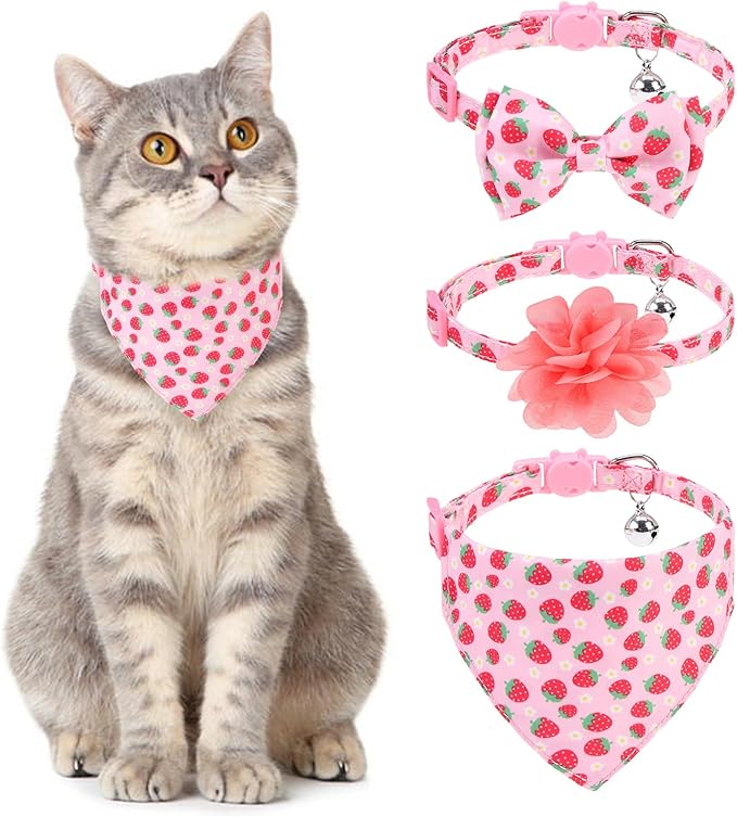 Breakaway Cat Collars with Bell & Cute Pendants by VKPETFR