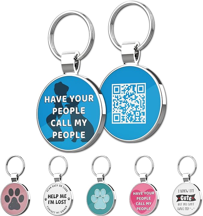 MYLUCKYTAG QR Code Pet ID | Personalized Dog & Cat Collar Tag | Online Profile by MYLUCKYTAG