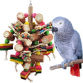 Bird Toys, Parrot Toys, Bird Toys Made of Natural Multi-Colored Wooden Blocks by Cokliomc