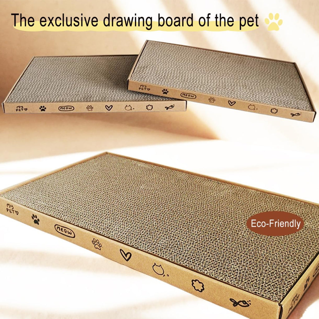 Cat Scratcher pad Lounge 3pcs 18" Corrugated Cardboard Cat Bed with Catnip