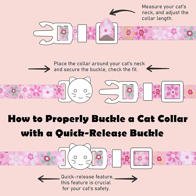 2 Pack Cotton Breakaway Cat Collars Set - Image 2