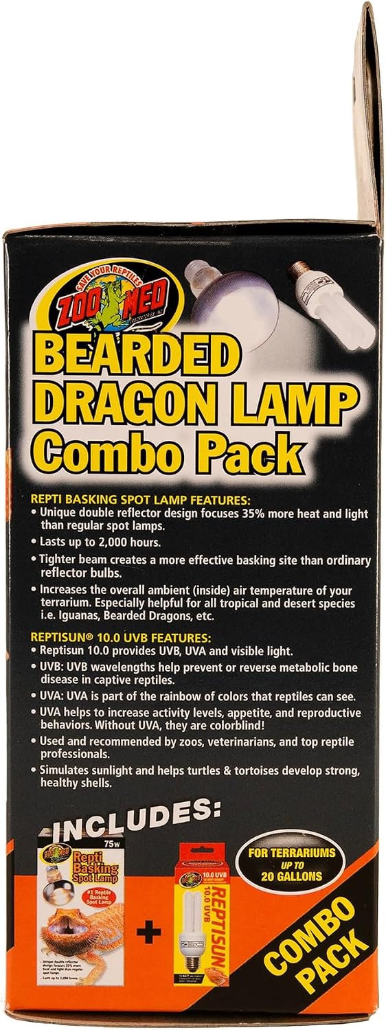 Zoo Med Bearded Dragon Lamp Combo Pack Pack of 2 Bulbs