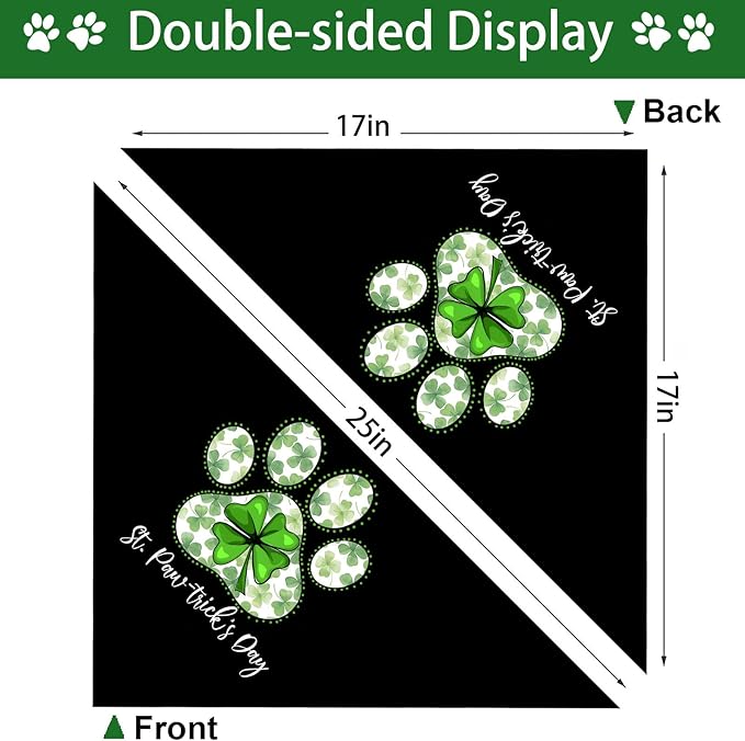 St. Patrick's Day Dog Bandana, 2 Pack Adjustable Holiday Party Pets Saint - Image 7