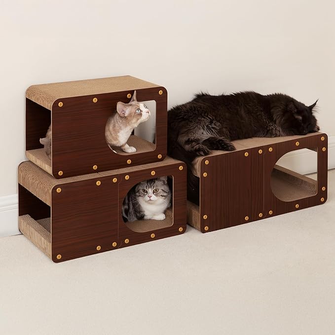 EHEYCIGA Cardboard Cat Scratcher House, 20-Inch Corrugated Cat Scratcher - Image 9