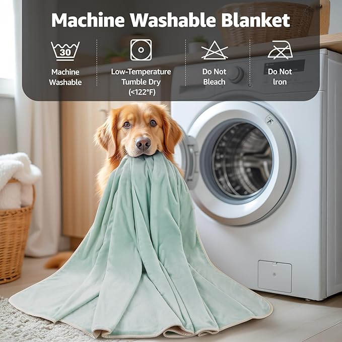LOOBANI Waterproof Blanket for Bed: Reversible Soft Flannel Twin Bed Blanket - Image 9
