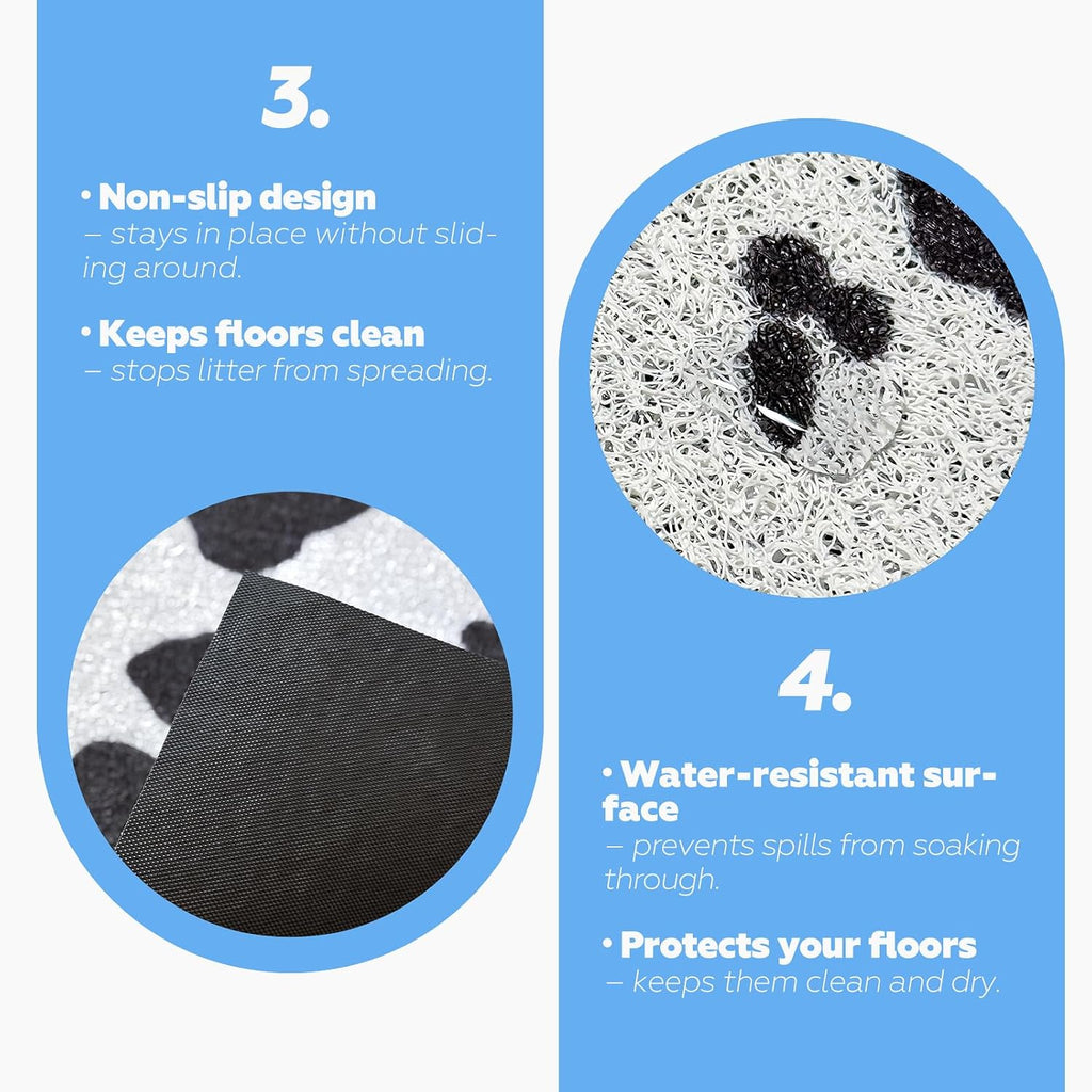 Doro Cat Litter Mat, 23 x 15 Inch Waterproof Litter Trapping Mat