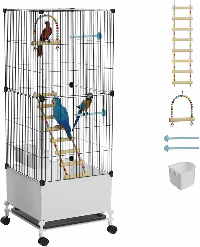 Medium Flight Bird Cage, Wide Birdcage by STILLCOVE